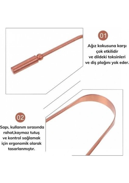 Bakır Oil Pulling Yağ Çekme Dil Plak Temizleme Aleti Dil Fırçası Sıyırıcı Dil Kaşığı indirimleri