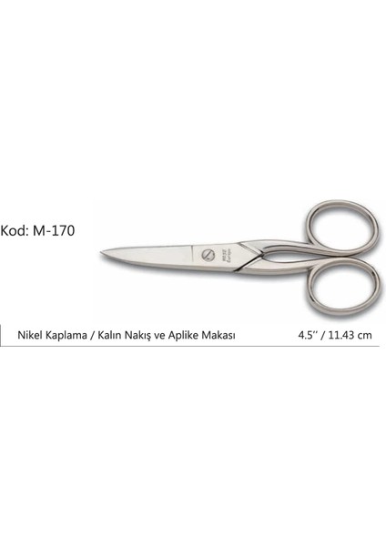 Buğz Europe Kalın Nakış Makası Süper Kalite No:4.5 11,43 cm fiyatları