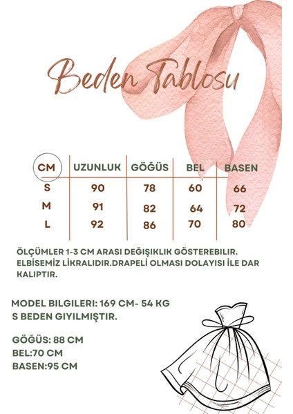 Drapeli Mini Siyah Elbise