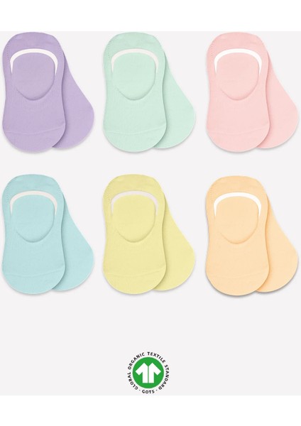 6'lı Mix Babet Çorap 30101 Lila