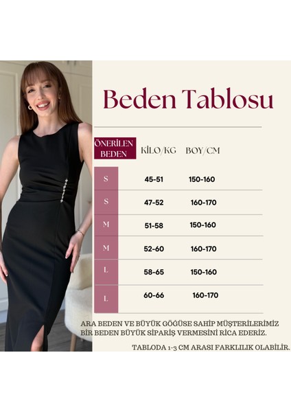 Taş Detaylı Yırtmaçlı Drapeli Siyah Elbise fiyatları