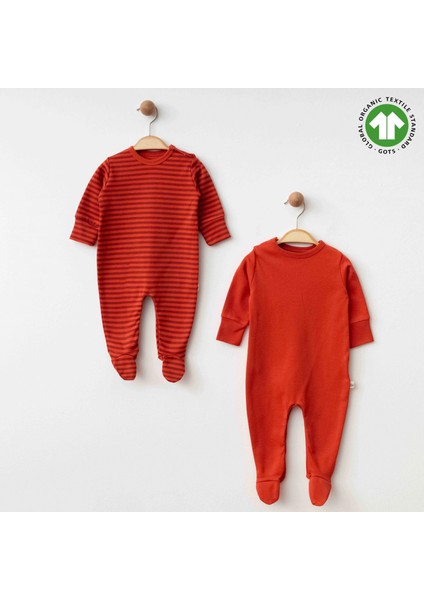 Eslenza Baby Organik 2'li Tulum 0048 Kiremit