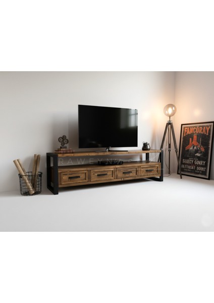 Bell Doğal Ahşap Çekmeceli Tv Ünitesi - 180CM fiyatları