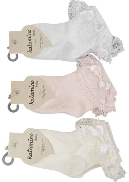 Katamino Lilya Aks Kız Bebek Soket Çorap K46304 Asorti