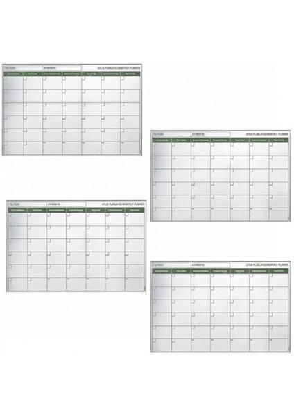 Manyetik Yapışkanlı Bir Aylık Program Planlayıcı Takvim 85X56 cm indirimleri