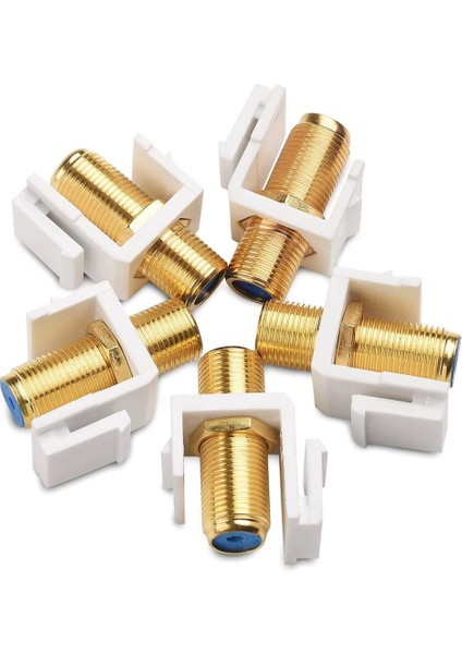5 Paket Rg6 Keystone Jack Eki, Koaksiyel Keystone Jack Insert Cinsiyet Değiştirici (Yurt Dışından)