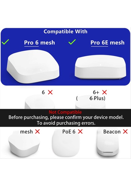 Eero Pro 6 / Pro 6e Mesh Wifi Yönlendirici Tutucu Kablo Depolama Standı Fit Eero Pro 6 &amp; Pro 6e Duvar Montaj Braketi (Yurt Dışından) modelleri