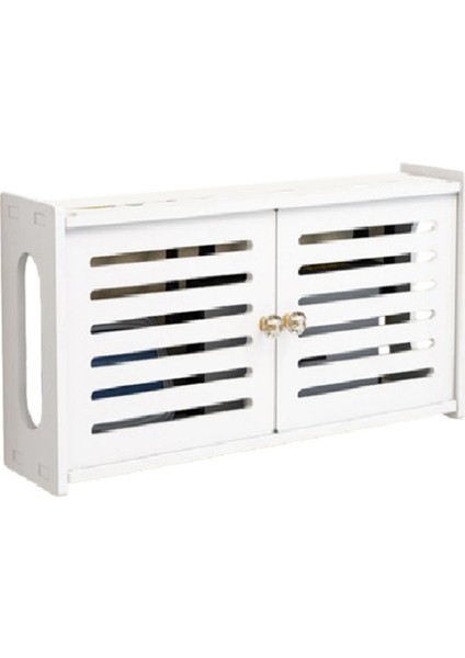 Duvara Monte Kablosuz Yönlendirici Raf Oturma Odası Duvara Monte Wifi Depolama Kutusu Kablo Güç Braketi Depolama Organizatör Tutucu (Yurt Dışından)