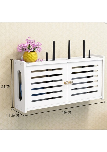 Duvara Monte Kablosuz Yönlendirici Raf Oturma Odası Duvara Monte Wifi Depolama Kutusu Kablo Güç Braketi Depolama Organizatör Tutucu (Yurt Dışından) fiyatları