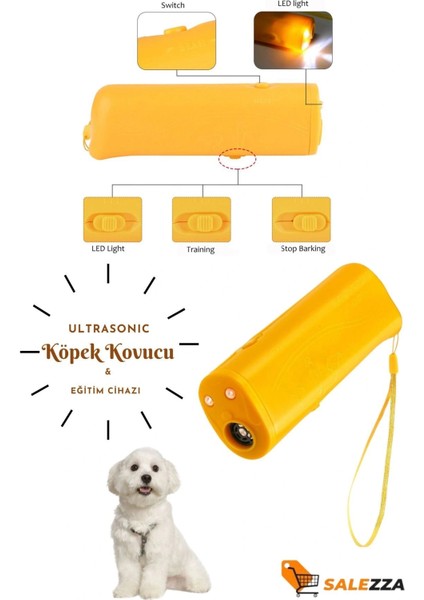 Buğz Köpek Engelleyici-Ultrasonik Kedi Köpek Uzaklaştırma Ses Cihazı Ultrasonik Köpek Eğitim Cihazı