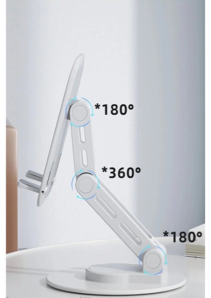 Buğz F17S Masaüstü Telefon Tutucu Döner Tabanı Alüminyum Paslanmaz Çelik Katlanabilir modelleri