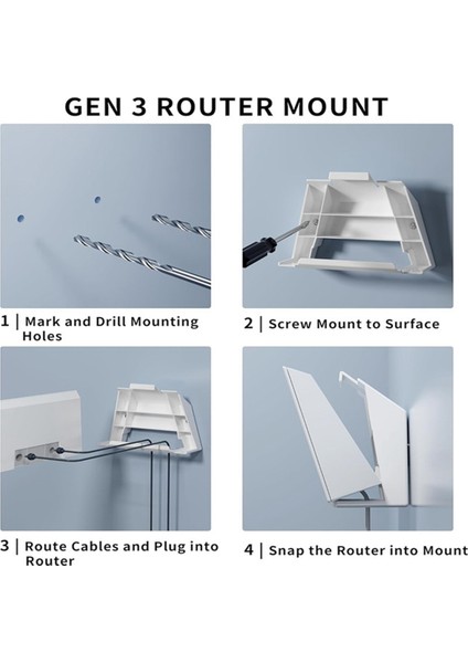 Starlink Için Duvar Montajı Gen 3 V3 Yönlendirici ve Güç Kaynağı, Montaj Braketi, Yerden Tasarruf, Kararlı Tasarım, Kurulumu Kolay (Yurt Dışından)