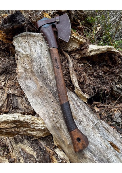 El Yapımı Drasil Kamp Baltası – ST60 Çelik, 70 cm Gürgen Sap | Tanto Bushcraft
