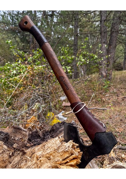 El Yapımı Drasil Kamp Baltası – ST60 Çelik, 70 cm Gürgen Sap | Tanto Bushcraft modelleri