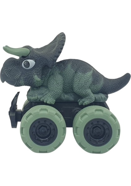 Sürtmeli Dinazor Arabalar cm - H-20 - Triceratops - Yeşil fiyatları