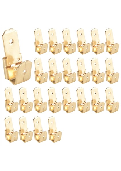 25 Pcs Piggyback Spade Konektörleri, 3 Yönlü Adaptör Çift Erkek Ila Tek Dişi Pirinç Hızlı Bağlantı Kesme Konektörleri (Yurt Dışından) fiyatları