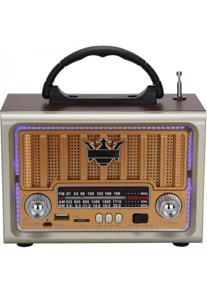 Taşınabilir Klasik Am/fm/sw Retro Nostaljik Radyo