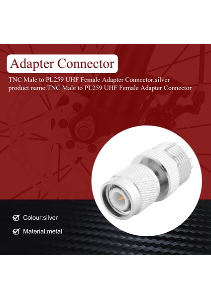 Tnc Erkek - PL259 Uhf Dişi Adaptör Konnektörü, Gümüş (Yurt Dışından) fırsatları