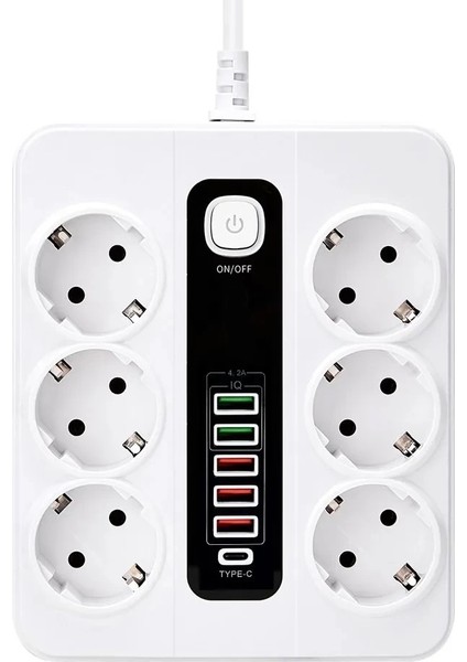 Buğz HP-H04 3000W 10AMPER 6’lı 2metre Uzatma Kablolu Çoklu Termal Akım Priz modelleri