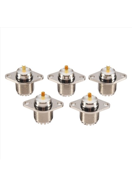 5 Adet Uhf SO239 Dişi 2 Delikli Dişi Jak, Eşkenar Dörtlü Flanş Lehim Paneli Rf Konnektör Soketi Kadın Konnektörü (Yurt Dışından)