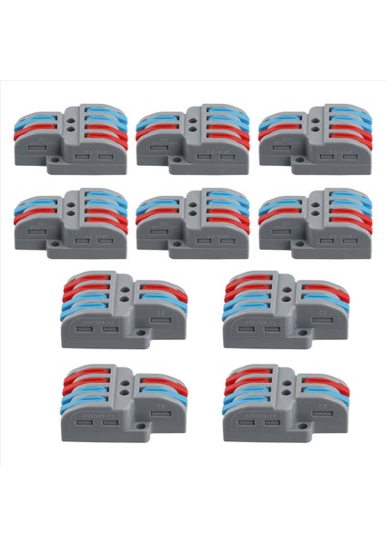 10 Pcs Terminal Bağlantısı Kelepçe Seti, Tel Konektör, Hızlı Kompakt Kablo Konektörü NC-422 Gri (Yurt Dışından) fiyatları