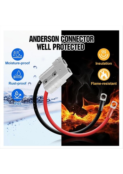 2pcs Electric Forklift Şarj Tapası Kablosu O Halka Pil Bağlantı Hızlı Konektör 50A 8AWG Konektör Hattı (Yurt Dışından) modelleri