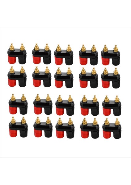 20PCS Muz Fiş Jakı Dişi Soket Bağlama Post Çift 4mm Muz Fiş Hoparlör Amplifikatör Terminali Için Konektör (Yurt Dışından)