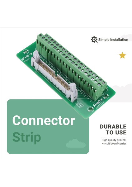 IDC40P 40PIN Konnektör Şerit Kesme Tahtası Terminal Blok Fişi Braket ile Plc Arayüzü, Plc, Dın Ray Ray Montaj (Yurt Dışından) indirimleri