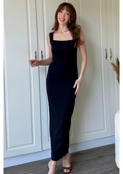 Siyah Askılı Maxi Elbise fiyatları