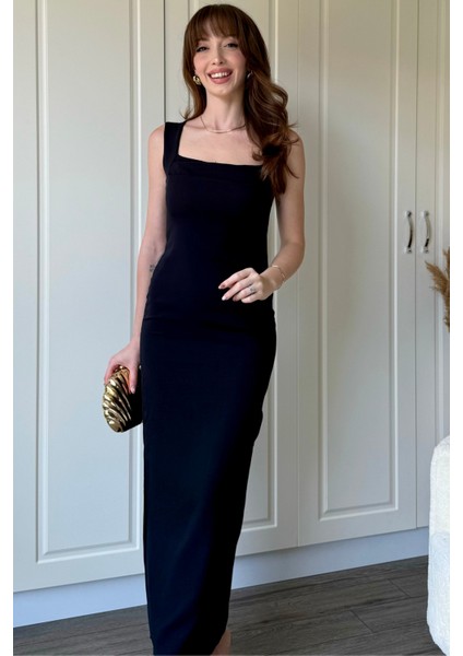 Siyah Askılı Maxi Elbise indirimleri