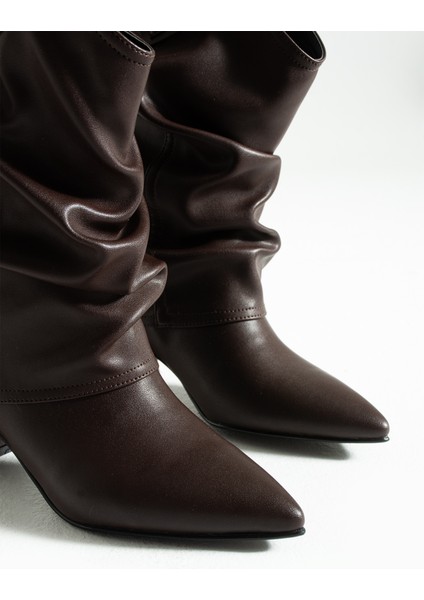 Kai Western Tarzı Büzgülü Detaylı Topuklu Çizme Bot fiyatları