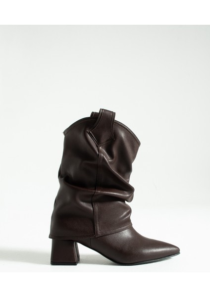 Kai Western Tarzı Büzgülü Detaylı Topuklu Çizme Bot fırsatları