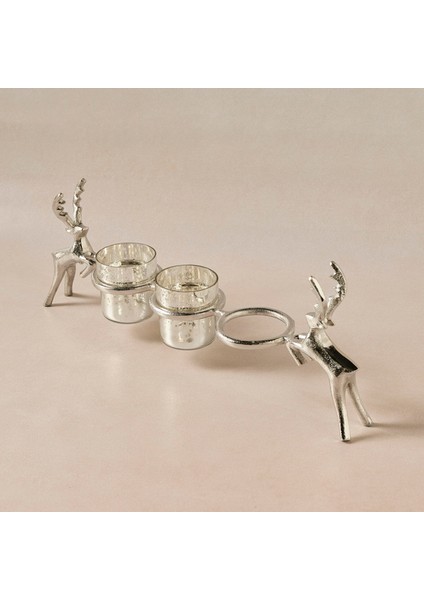 Roe 3'lü Dekoratif Mumluk 47X16,5 cm