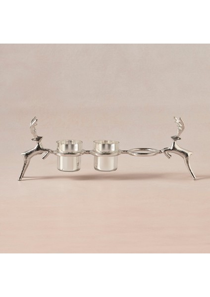 Roe 3'lü Dekoratif Mumluk 47X16,5 cm modelleri