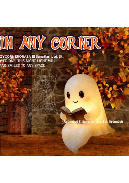 Sevimli Hayalet Okuma Kitabı Lamp Cadılar Bayramı Hayalet Gece (Yurt Dışından) indirimleri