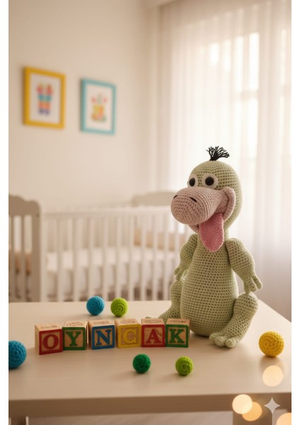 El Yapımı Amigurumi Sevimli Dino 1-4 Yaş fiyatları