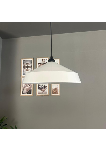 Lema Beyaz Tekli Avize Siyah Yarım Lale Başlık Sarkıt Lamba Restoran Cafe Salon Avizeleri fiyatları