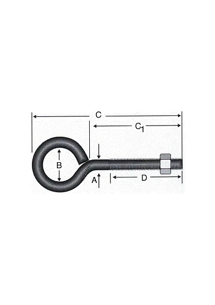 Buğz Kapalı Metrik Kanca M4 - 100 Adet fiyatları