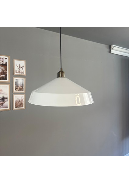 Lema Beyaz Tekli Avize Yarım Lale Başlık Sarkıt Lamba Restoran Cafe Salon Avizeleri fiyatları