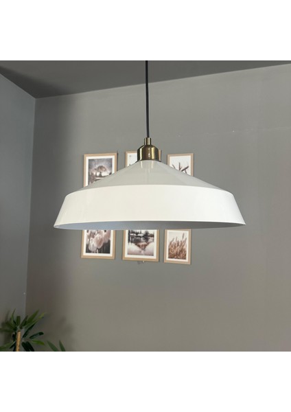 Lema Beyaz Tekli Avize Yarım Lale Başlık Sarkıt Lamba Restoran Cafe Salon Avizeleri fırsatları