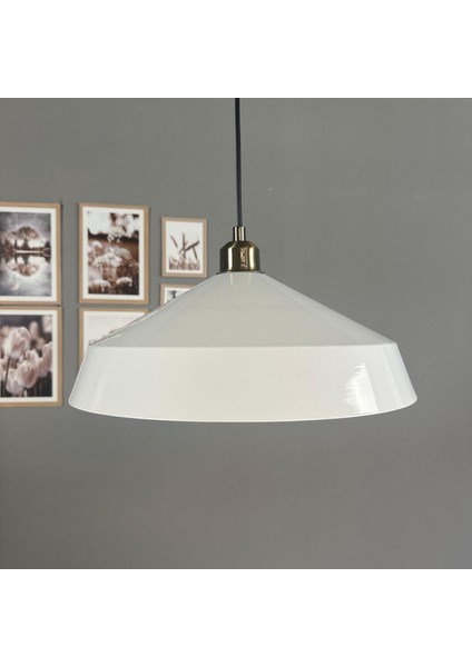 Lema Beyaz Tekli Avize Yarım Lale Başlık Sarkıt Lamba Restoran Cafe Salon Avizeleri indirimleri