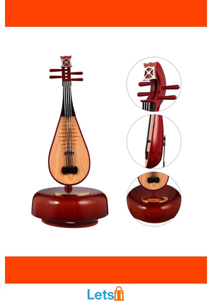 Ahşap Görünümlü Ud Müzik Kutusu Döner Standlı modelleri