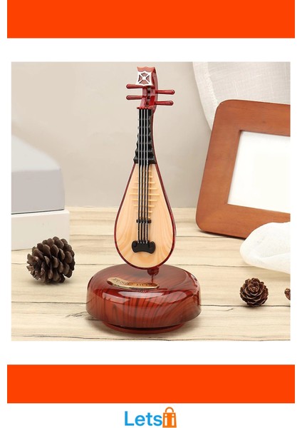 Ahşap Görünümlü Ud Müzik Kutusu Döner Standlı fırsatları