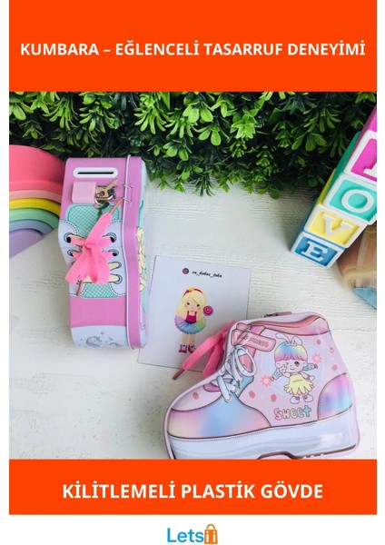 Eğlenceli Ayakkabı Tasarımlı Kumbara Çocuklar Için Tasarruf Arkadaşı