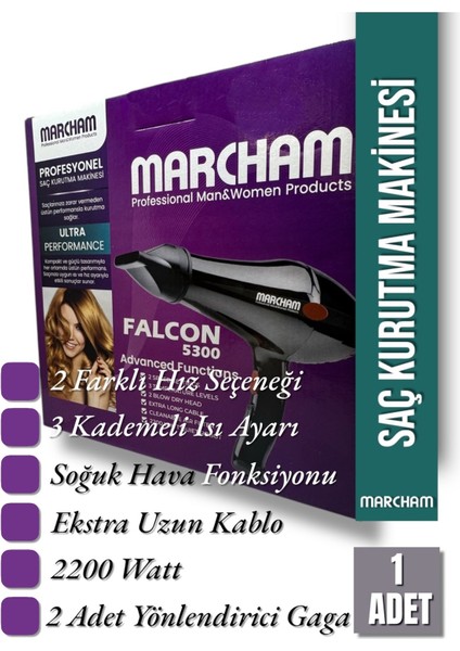 Saç Kurutma Makinesi Fön 2200 Watt Profesyonel