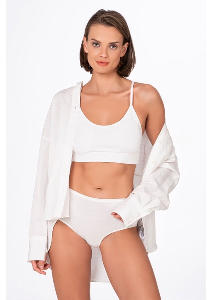 4'lü Paket Kadın Pamuklu Modal Bato Yüksek Bel Külot | Asorti K23922