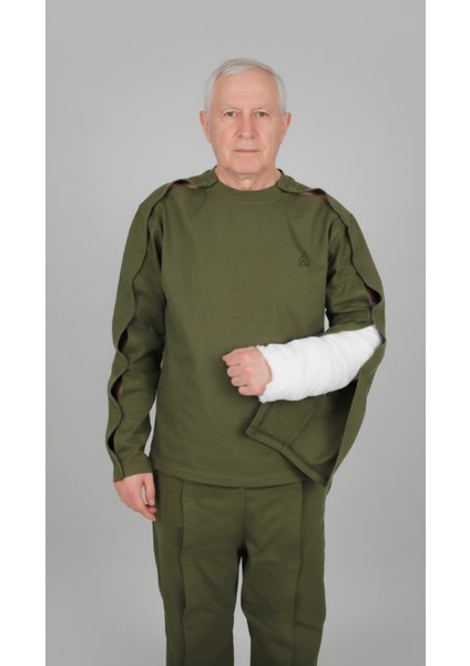 Adaptif Uzun Kollu Haki Kırık Kol - Ortopedi Tedavi Kıyafeti fiyatları