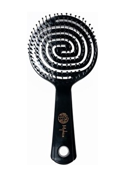 Pro Üç Boyutlu Oval Saç Fırçası Siyah Ergonomik Tasarım ile Kolay Taramaya Yardımcı indirimleri