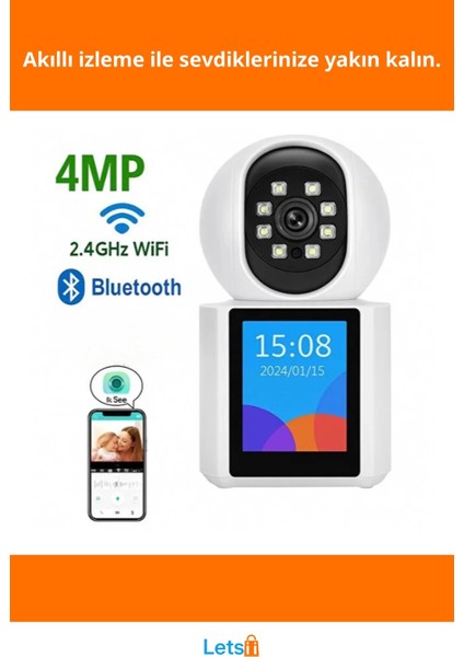 Akıllı Ev Kamerası 2.4 Ghz Bluetooth Sesli Görüntülü Iletişim fiyatları