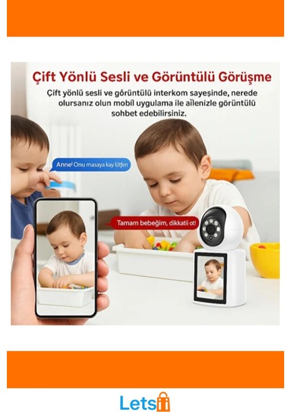 Akıllı Ev Kamerası 2.4 Ghz Bluetooth Sesli Görüntülü Iletişim fırsatları